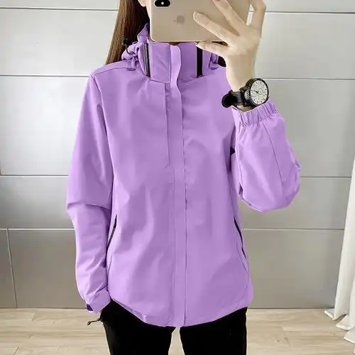 妈妈冲锋衣女款三合一可拆卸防寒保暖加绒工服定制印字logo旅游服