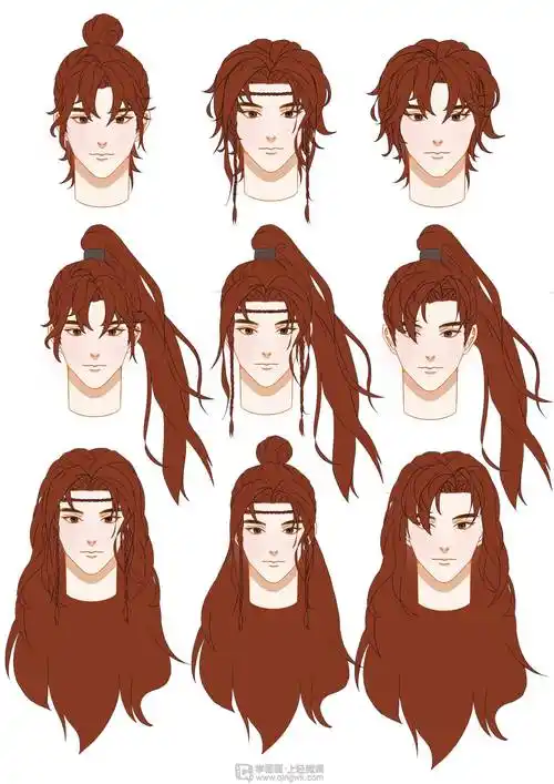 古风男性的发型设计