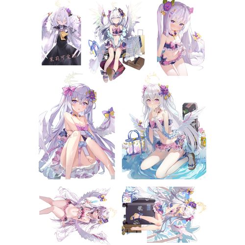 碧蓝档案白洲梓水着泳装少女笔记本电脑手机行李箱拉杆笔记本个性小