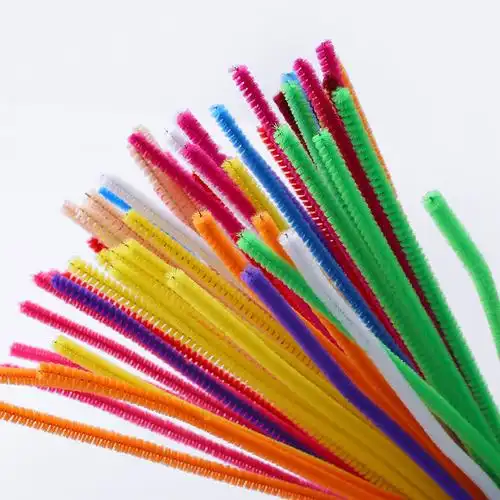 前仓姑娘 儿童益智毛条玩具编织毛根扭扭棒30厘米幼儿园手工