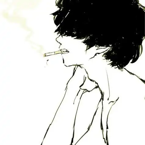 男生头像pixiv二次元抽烟