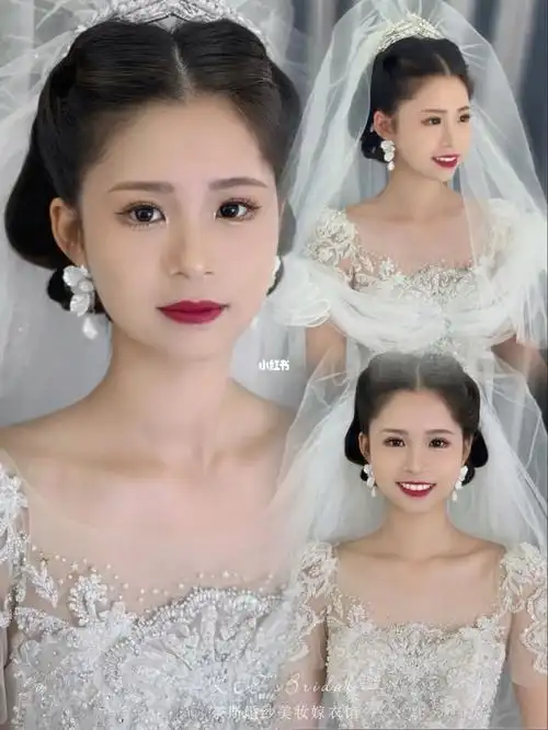 火爆全网的复古公主盘发7115