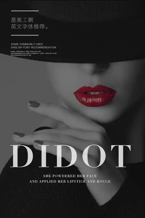 这是一款优雅的衬线英文字体大牌女性名字didot