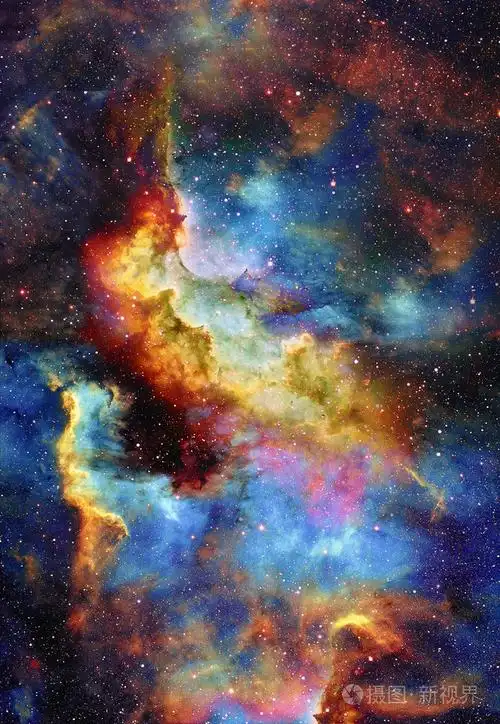 星云, 宇宙, 空间和星星,蓝色宇宙的抽象背景