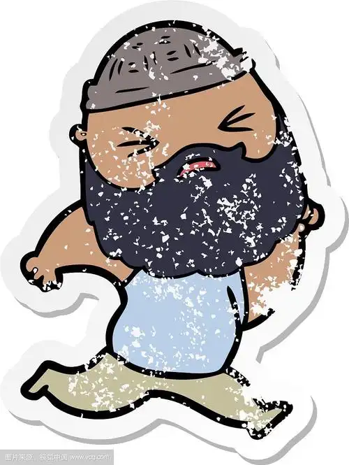 一个长着胡子的卡通人物