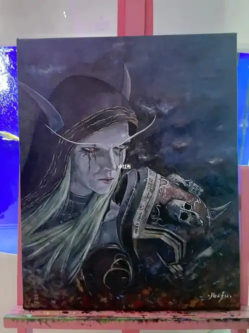 魔兽世界希尔瓦娜斯女王丙烯画
