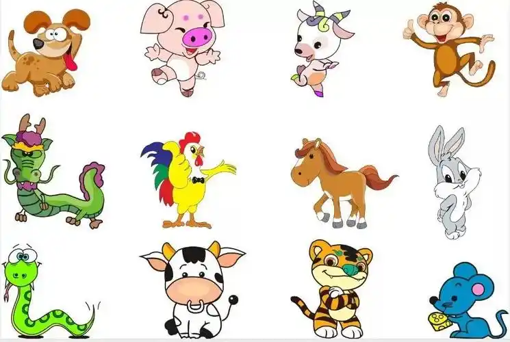 十二生肖可爱卡通