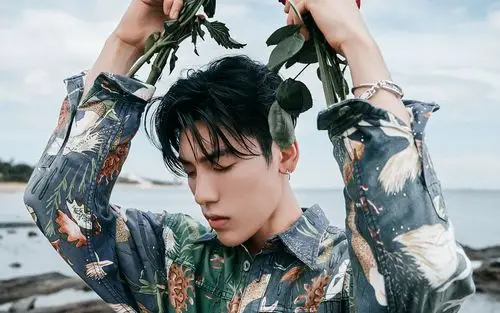 王子异海边帅气写真图片桌面壁纸