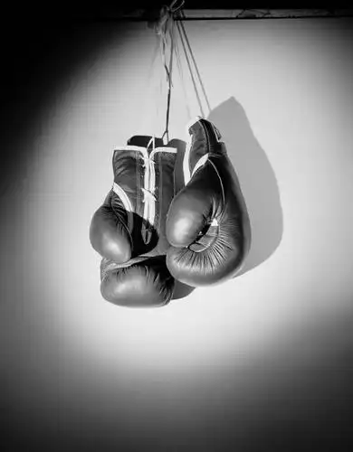 无人,竖图,黑白,拳击,吊挂,悬挂,拳击手套,一对,挂,两个,摄影,影棚