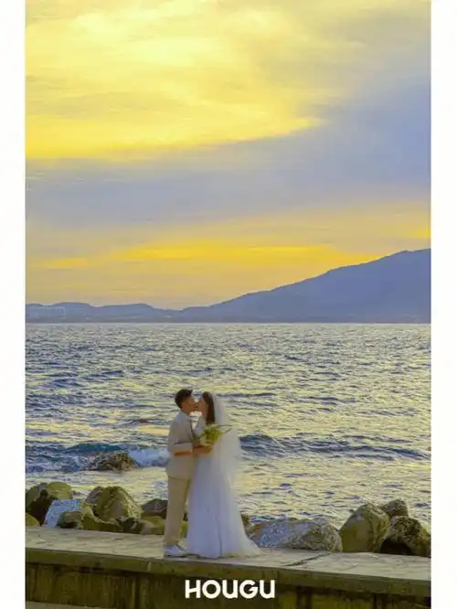 超有意境的海边婚纱照美翻了