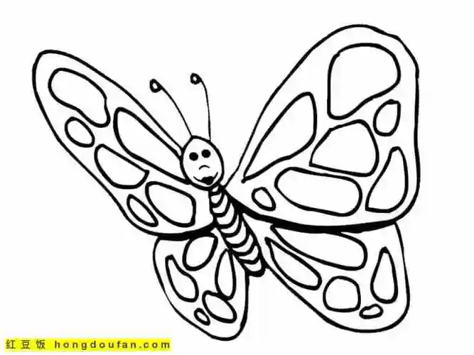 11张精致美丽的卡通蝴蝶儿童简笔画大全