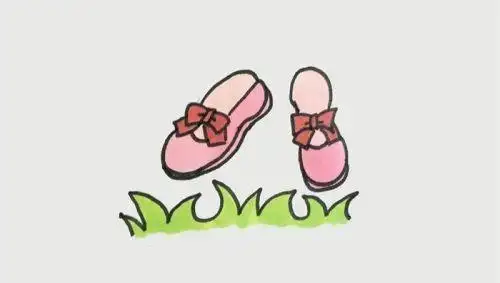 彩色小女孩凉鞋简笔画怎么画小女孩凉鞋简笔画儿童画步骤图解