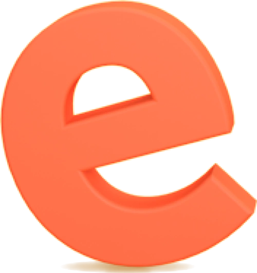 字母e英文立体3d