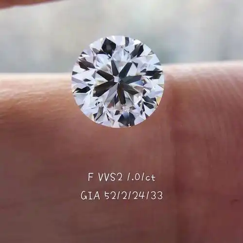 一克拉钻石1.01ct f vvs2 vg ex vg n