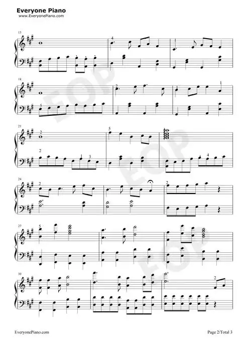 满江红-射雕英雄传插曲五线谱预览2-钢琴谱文件(五线谱,双手简谱,数字