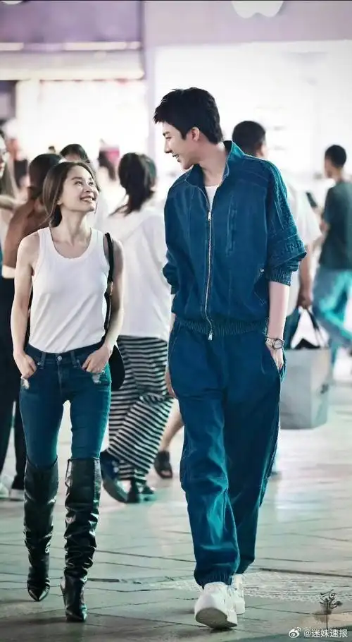 王子文刘宇宁蝉女同框路透图##王子文刘宇宁的身高差