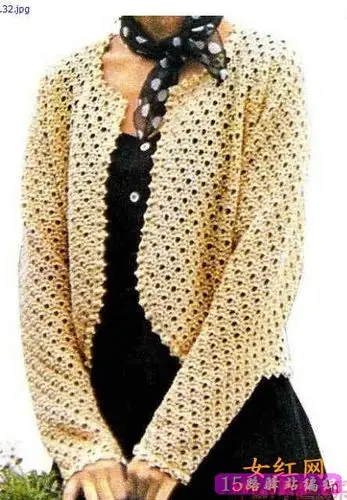 简单的开衫(附花样图解)|钩针花样图解 - 15路驿站