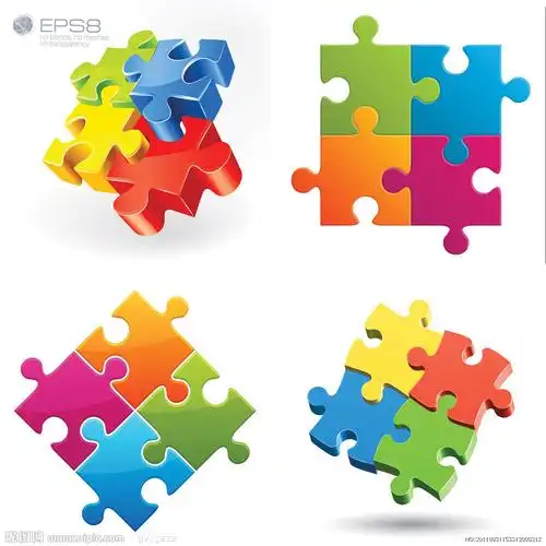 炫彩拼图背景图片