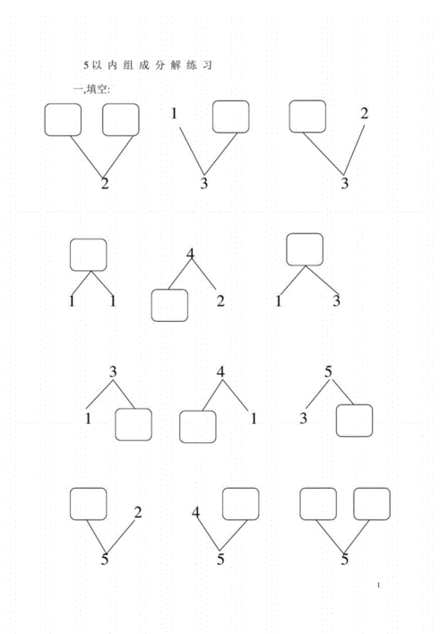 5以内数的分解组成练习1可编辑修改word版pdf2页
