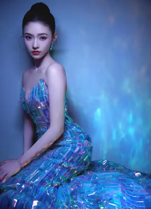 天选美人鱼!#林允穿了网友挑的裙子