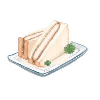 三角饭团手绘画素材图片