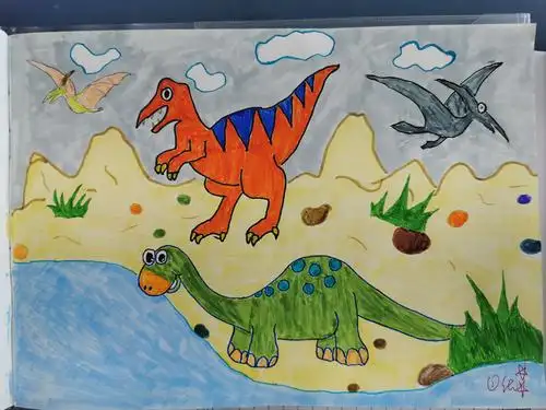 本学期三年级美术需要完成的六课作业,以下是部分学生的优秀作品供