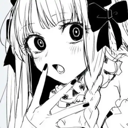 二次元黑白头像