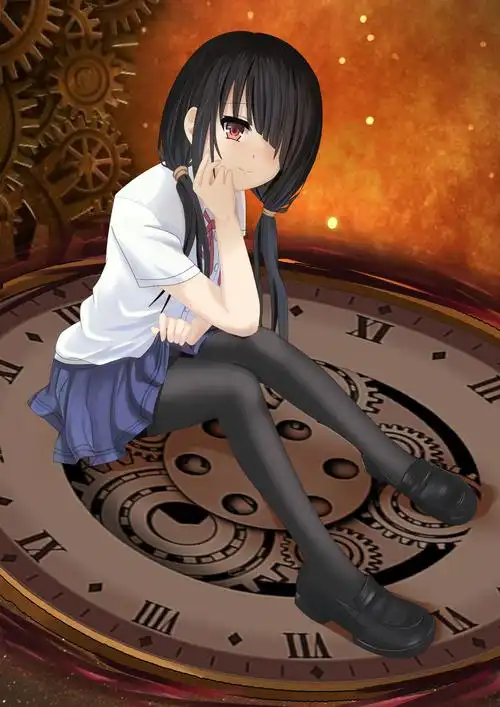 人物黑头发动漫动漫本子约会直播tokisakikurumi动漫女孩darkhairdate