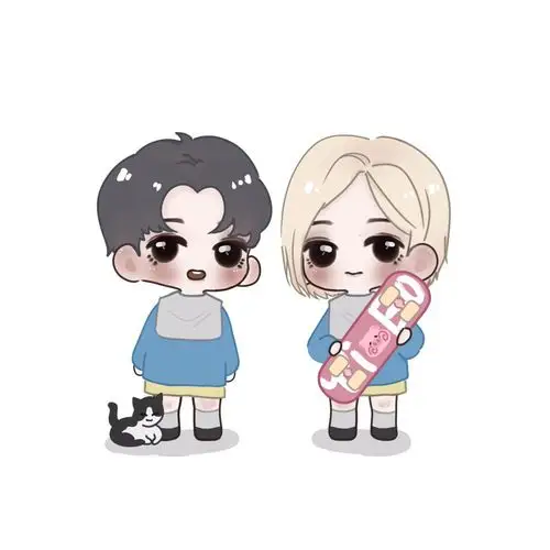 一些最近画的小q版  微博有抽奖图一呢亚克力挂件哦 wbo泡奶啵哦哦哦