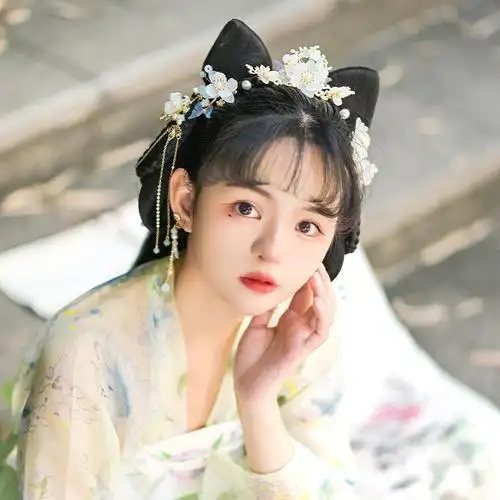 古风发箍发包懒人发髻手残党假发头箍一体汉服新手古装造型发饰小辫子