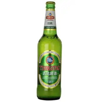 青岛经典醇厚啤酒老青岛600ml瓶