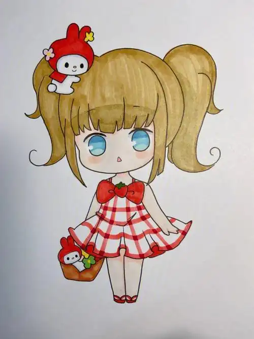 简单q版动漫人物临摹