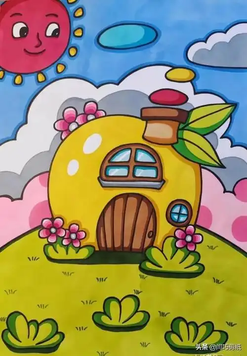 适合4～6岁创意美术画(资深美术教师收集6—12岁马克笔儿童画50幅)