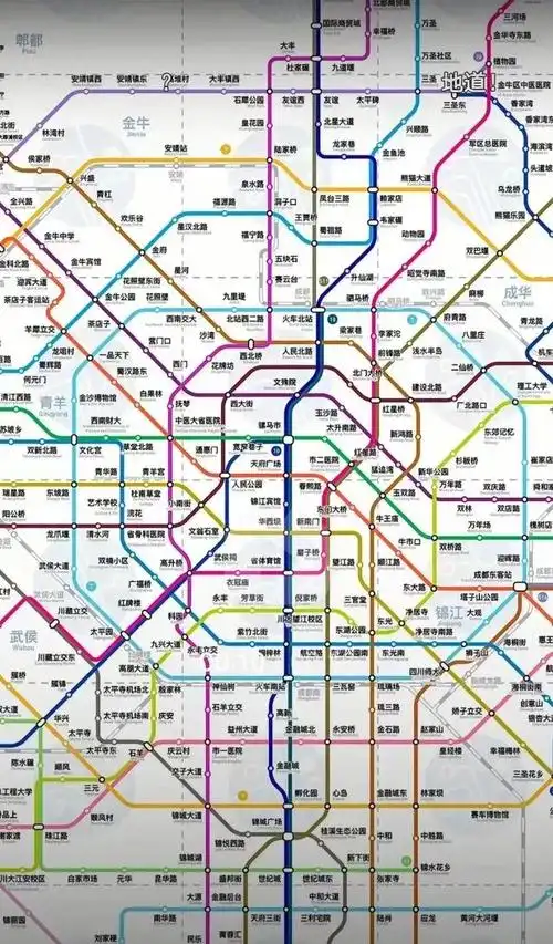 2050年成都地铁规划:密度与蜘蛛网一拼?