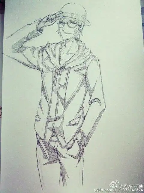 画男生铅笔画动漫帅气男孩图男生动漫简笔画图片大全图片鹿晗动漫图