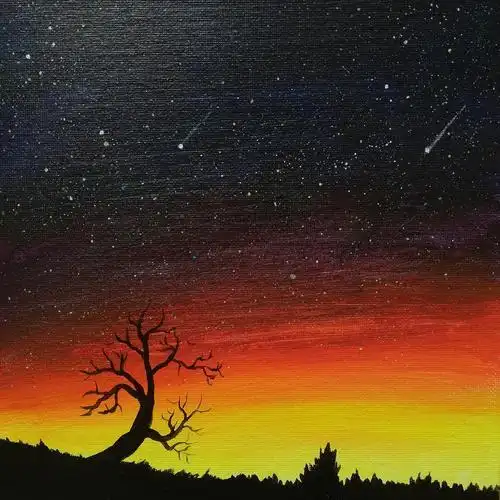 怎么画星空怎么画星空用颜料