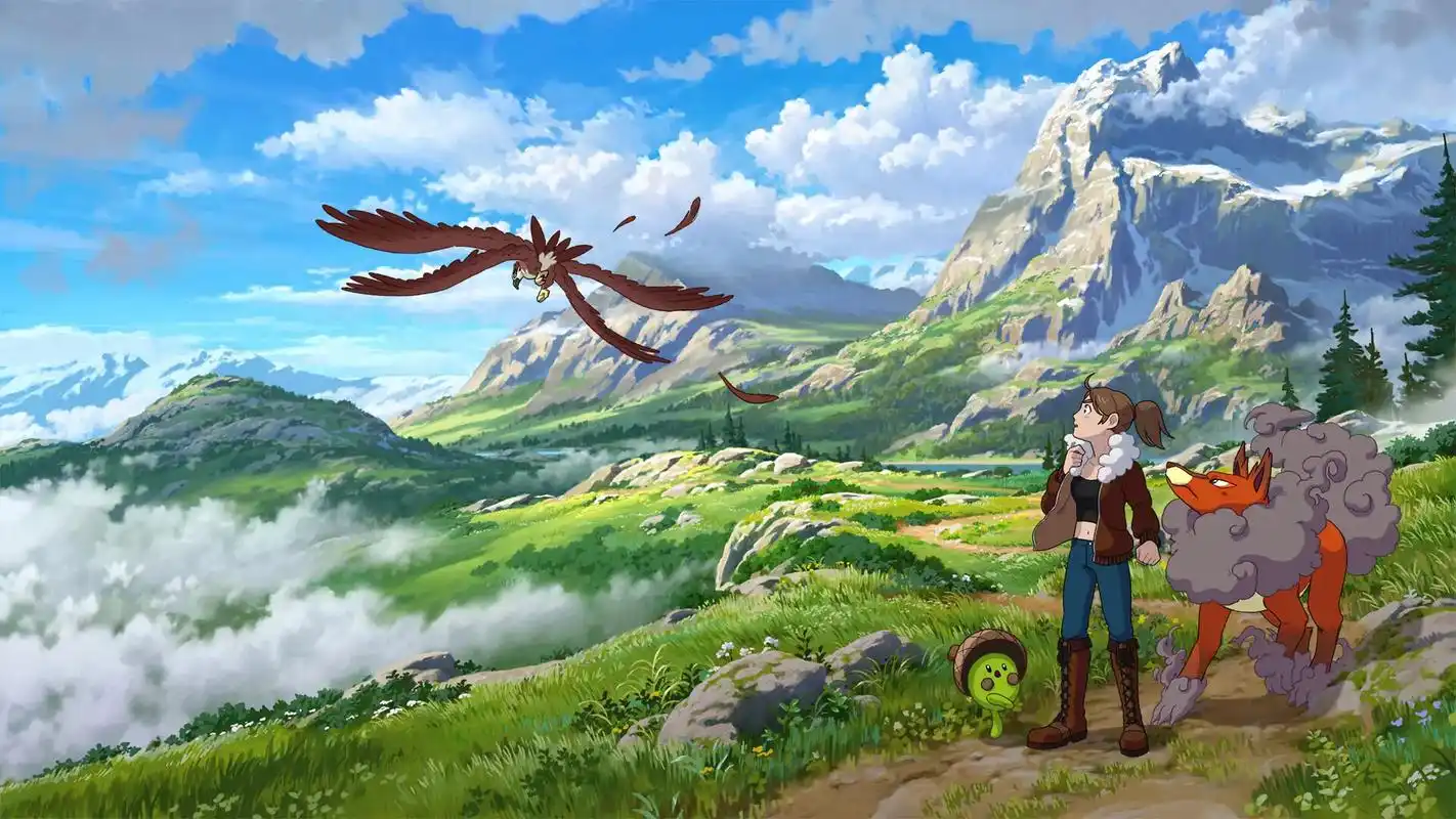 宫崎骏风格的场景原画#电脑壁纸 #插画分享 #概念场景 # - 抖音