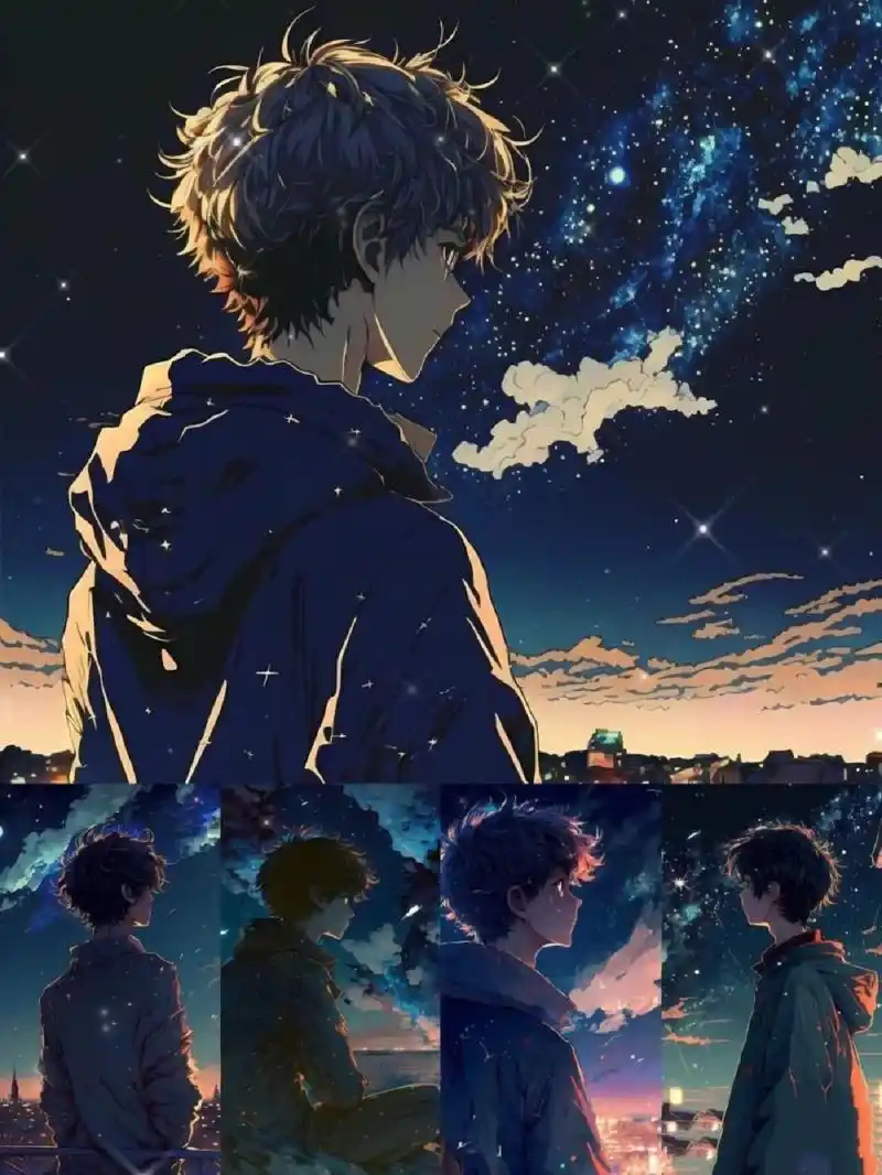 动漫男主头像(星空)