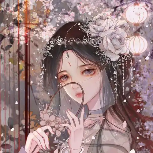古风女小众温柔系绝美头像云想衣裳花想容春风拂槛露华浓