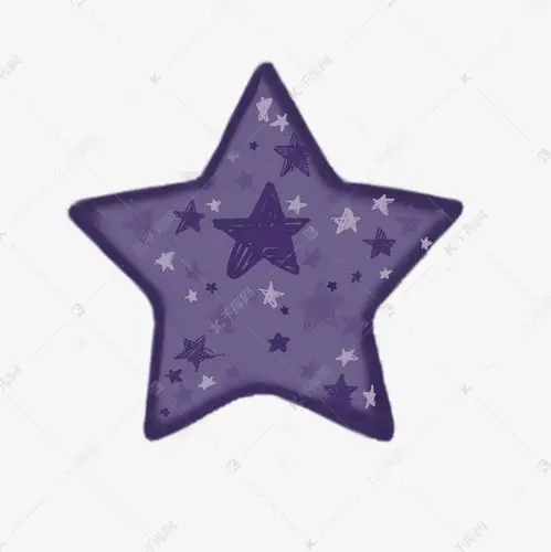 手绘紫色浪漫时尚装饰星星