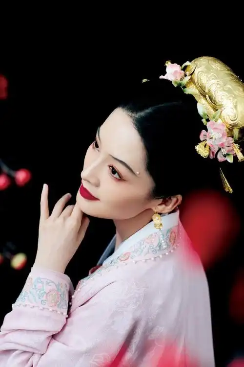 李沁央视春晚宋韵造型##李沁春晚宋韵古装大片