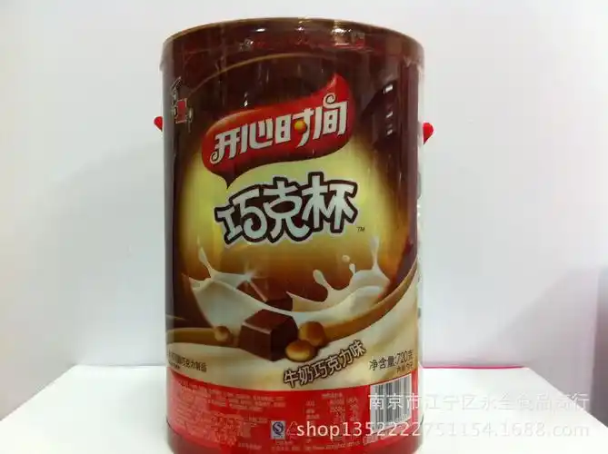 喜之郎 开心时间 代可可巧克力杯 720g*6桶/箱