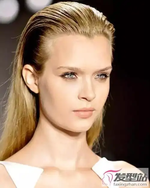 女生长发帅气发型背头造型气场全开