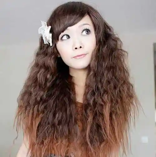 5款流行女生长发烟花烫发型图片