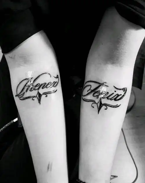 奇卡诺英文纹身图片_手臂花体字纹身图案