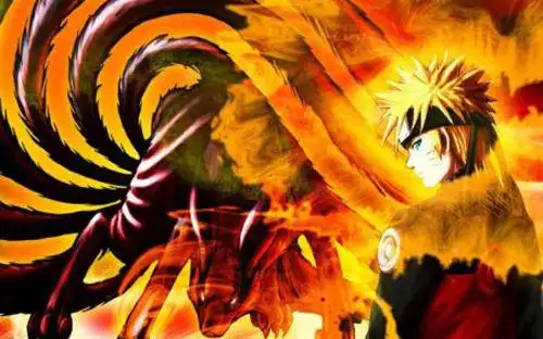 漫画原著中的"漩涡鸣人"的"九尾"形态