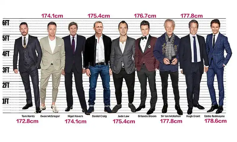 大家一起排排站!英国男明星的超萌身高差 抖森真的帅到分手