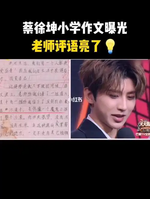 蔡徐坤小学作文曝光果然有一颗老灵魂