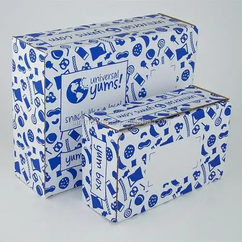 定制印刷彩色瓦楞邮寄箱,红色粉红色邮政运输盒