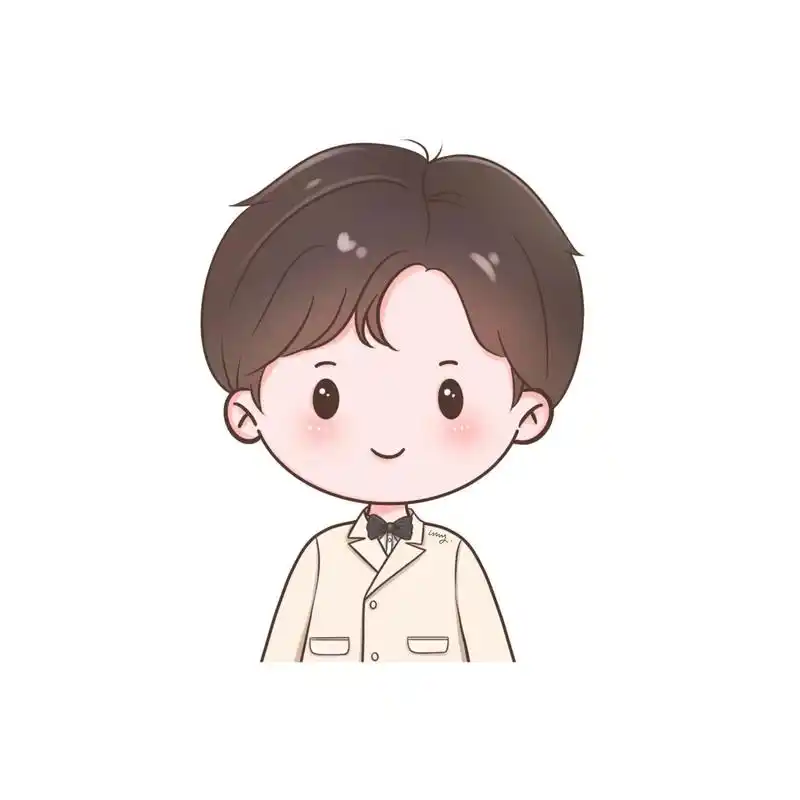男生西装小头像/简笔卡通可爱